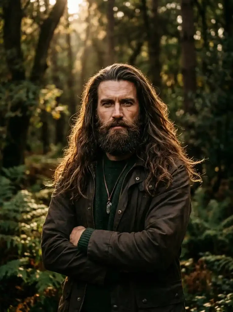 The Long Hair With Beard Combination for Complete Masculine Statement