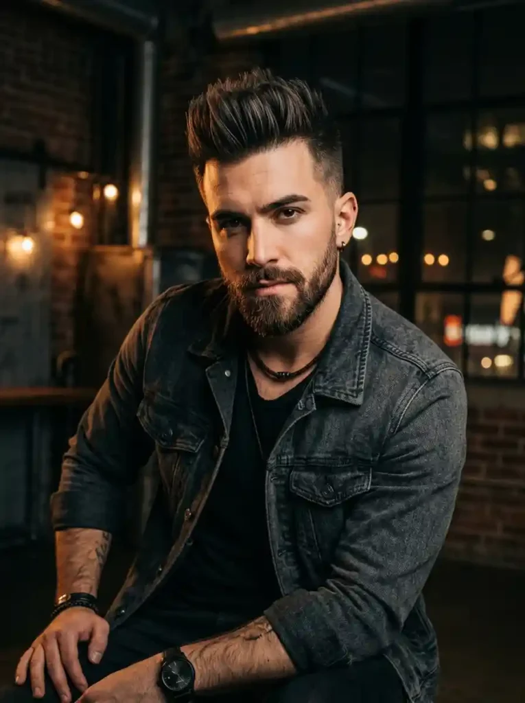 The Short Faux Hawk for Balding Men With Front Density