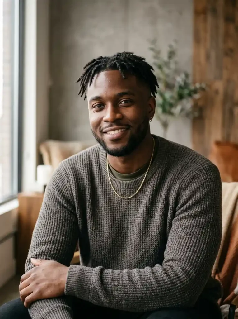 The Short Starter Locs With Taper Fade for a Modern Look