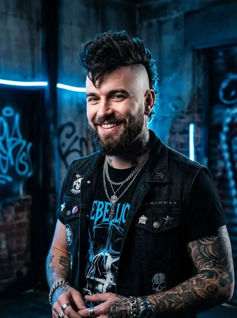The Skin Fade Mohawk for Balding Men With Crown Density