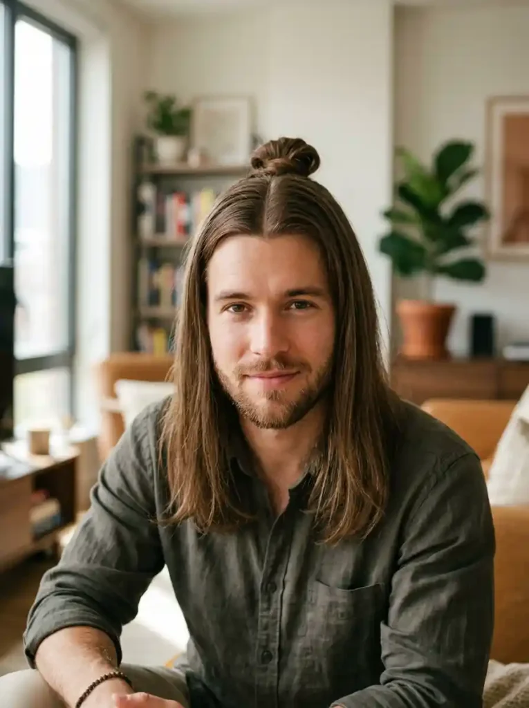 The Top Knot with Middle Part