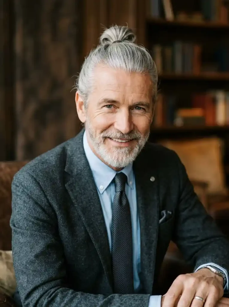 The Top Knot with Natural Gray