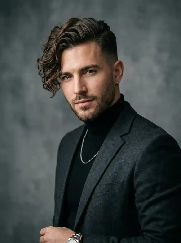 Wavy Side Swept Undercut