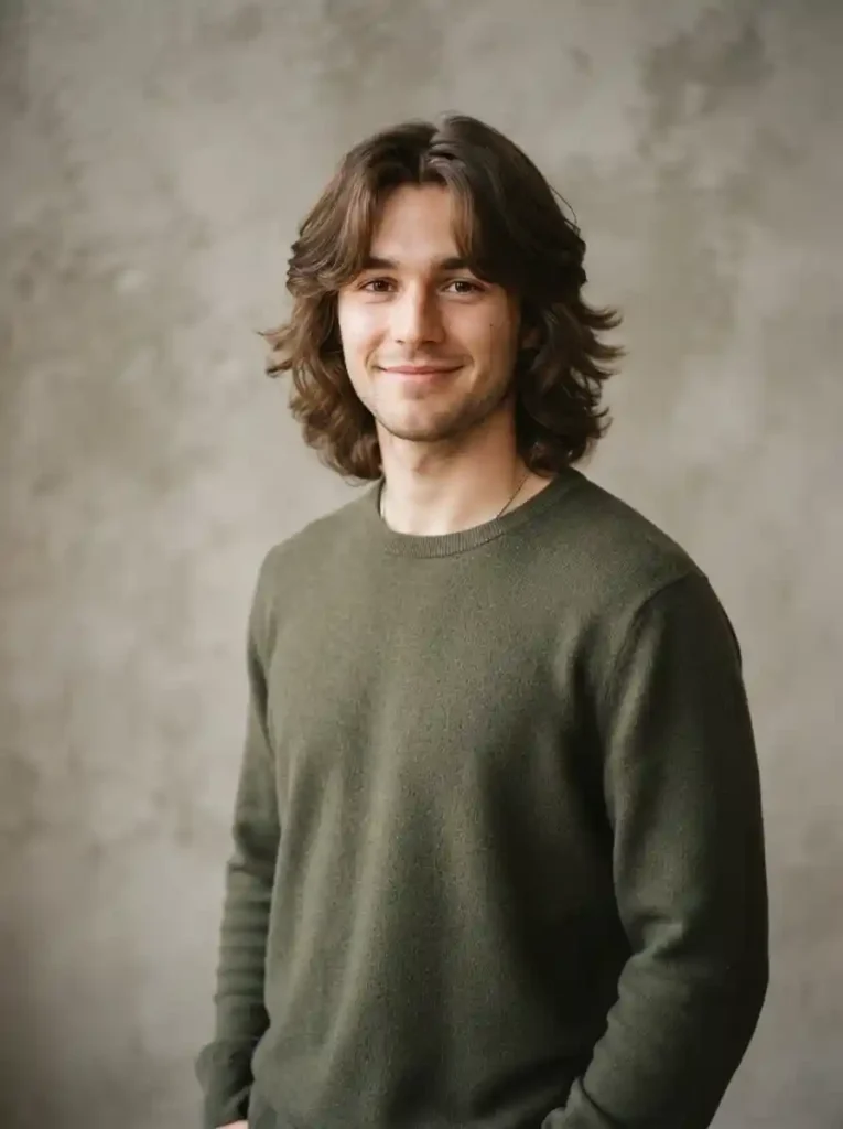 Young man studio portrait 202607201153